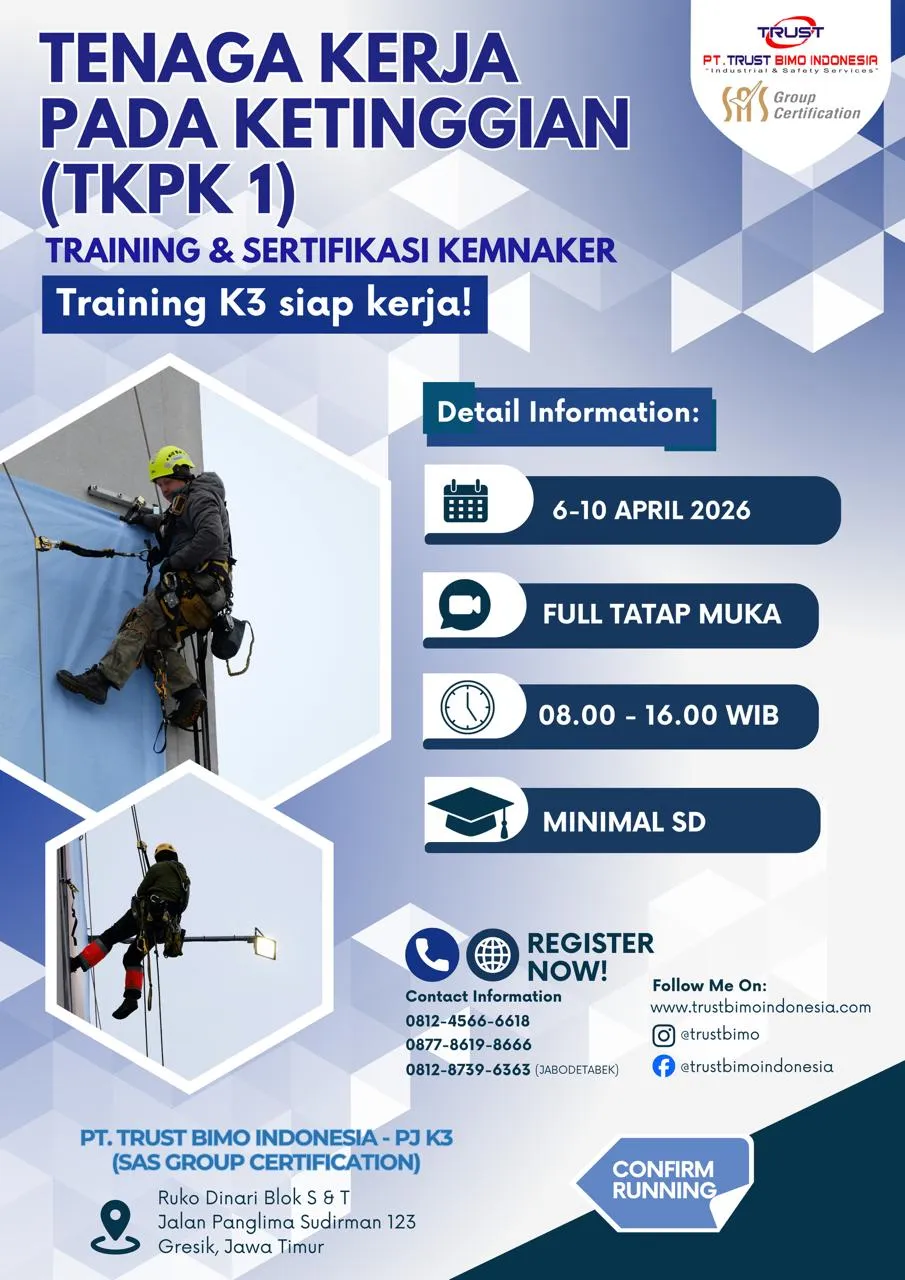 Tenaga Kerja Pada Ketinggian Tingkat 1 (TKPK1)