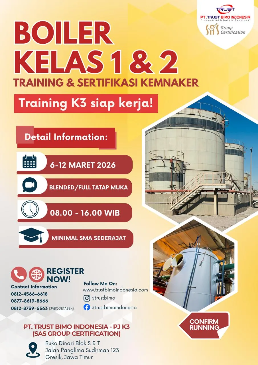 Operator Boiler Kelas 1 & 2