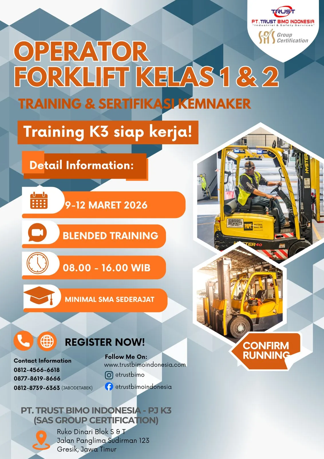 Operator Forklift Kelas 1 & 2